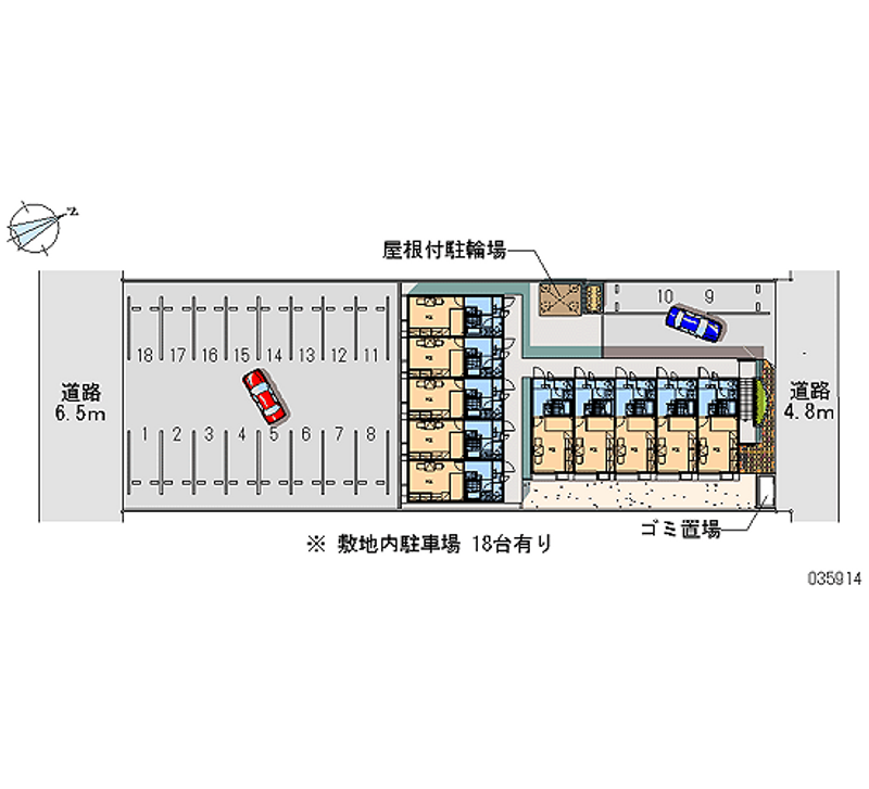 レオパレスセジュール小松 月極駐車場