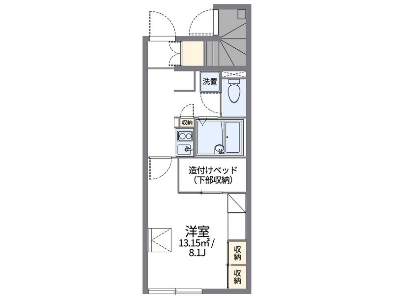 レオパレスパイン滝の下 間取図
