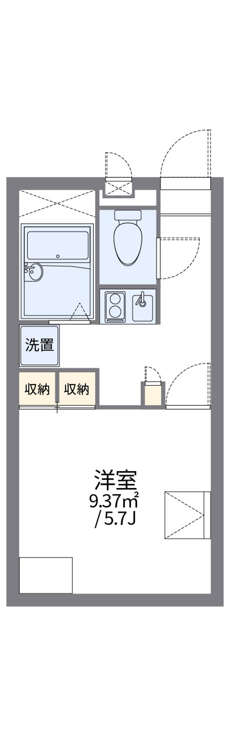 レオパレスリバーパーク 間取図
