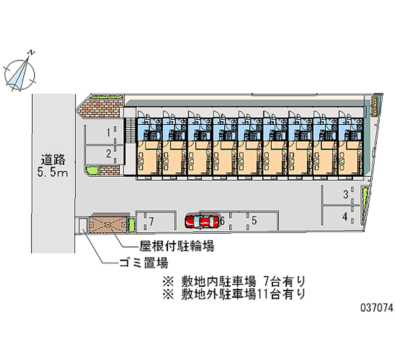 レオパレスサンシャインⅢ 月極駐車場