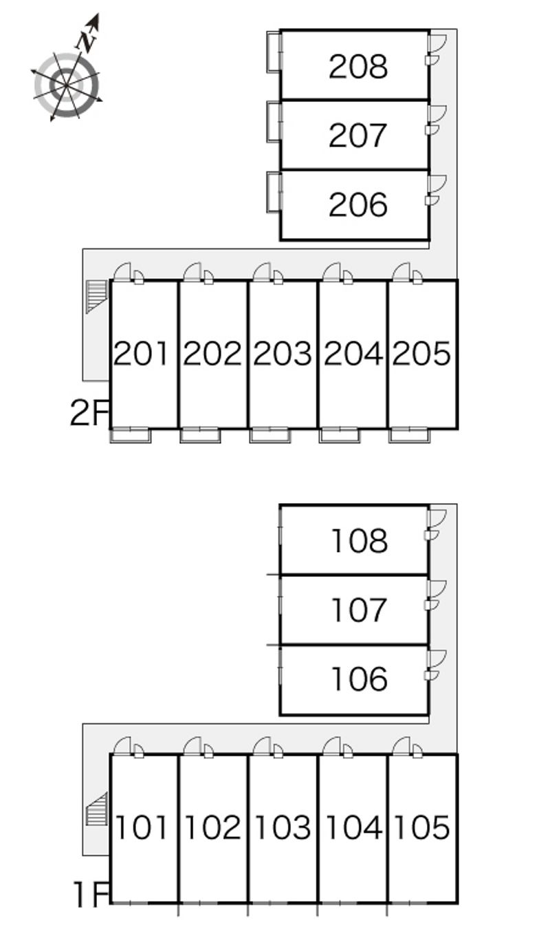 レオパレス絹 間取配置図