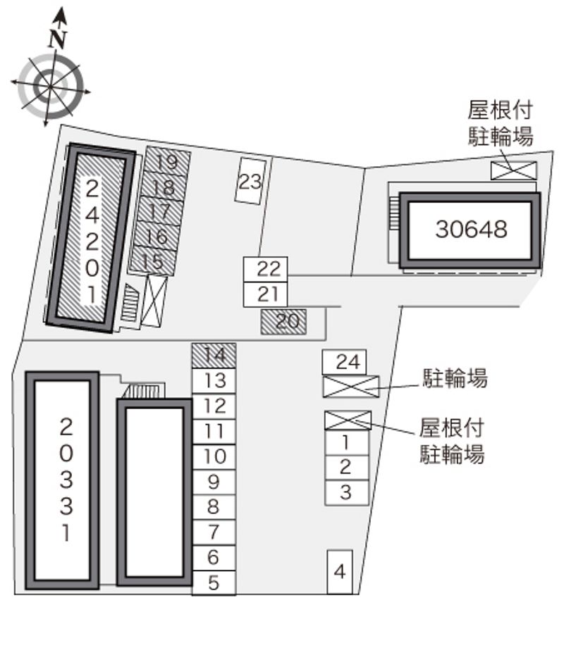 レオパレスつつみⅡ 駐車場