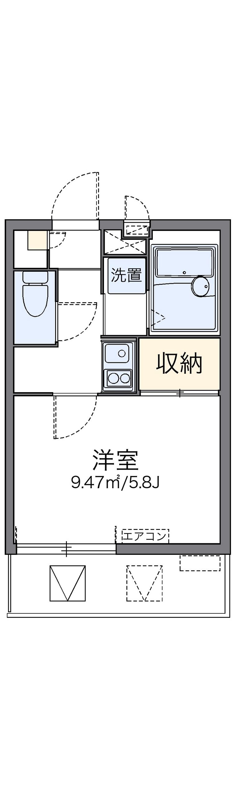 レオパレスオネスティ 間取図