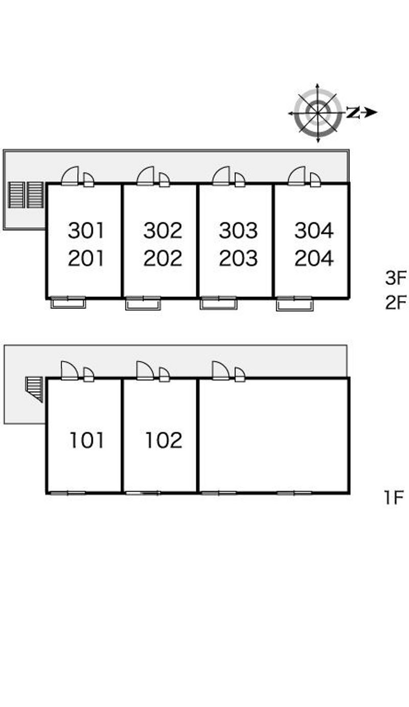 レオパレスフレイア 間取り配置図