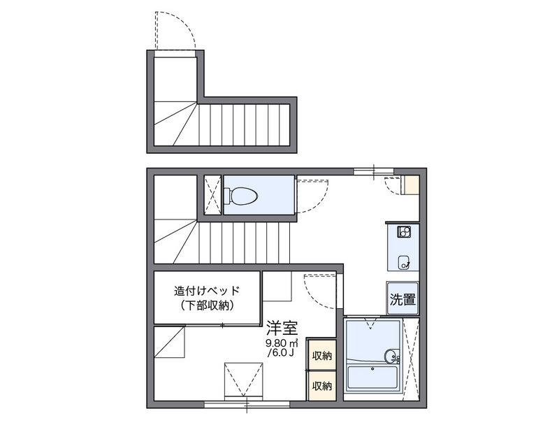 レオパレスカームリィ浜 間取図