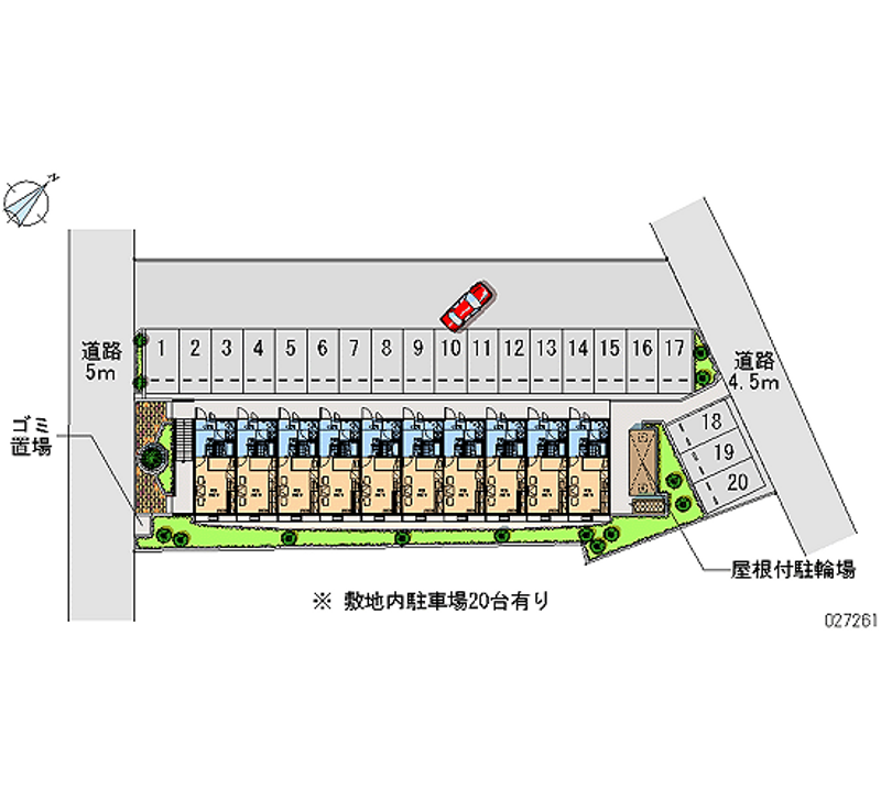 レオパレスフリージア 月極駐車場