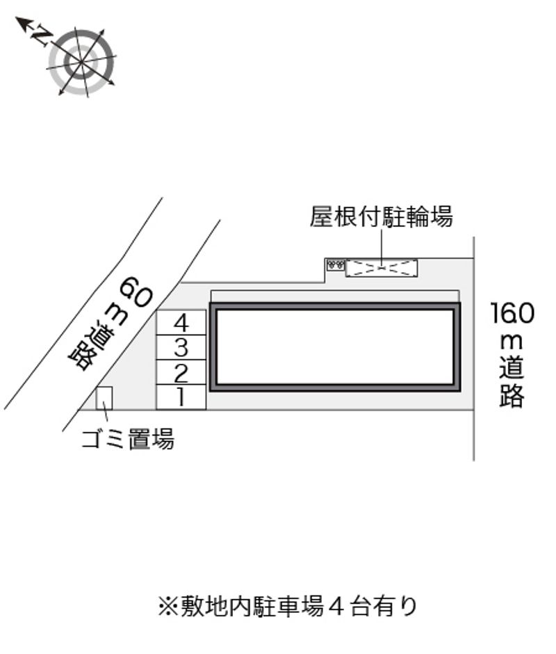 レオパレス薬師堂 配置図