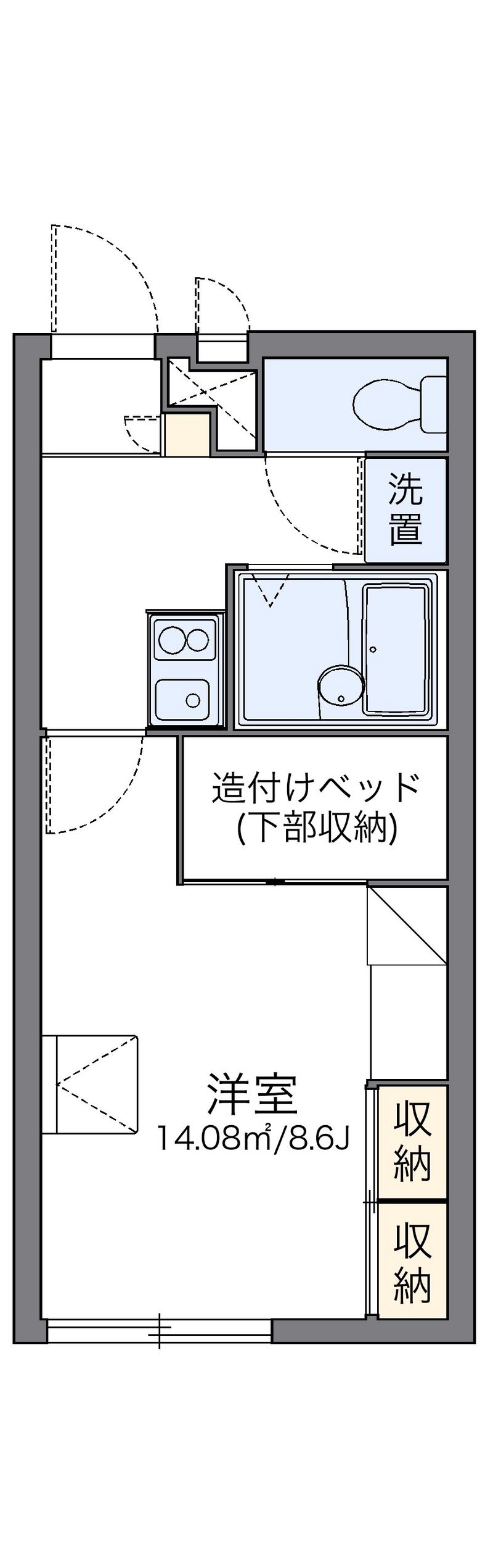 レオパレスパインマノワール 間取図