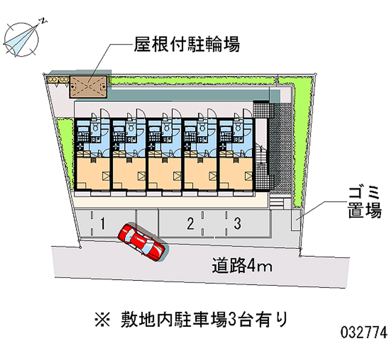 レオパレスエクレール君塚 月極駐車場