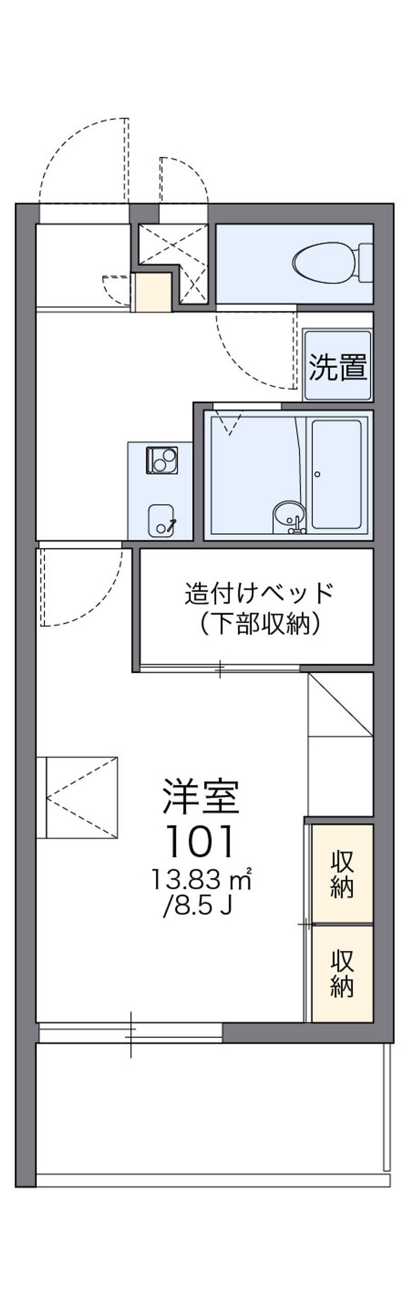 レオパレスエムズ 間取図