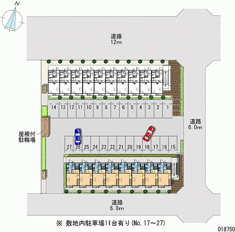 レオパレス中之谷Ⅱ 月極駐車場