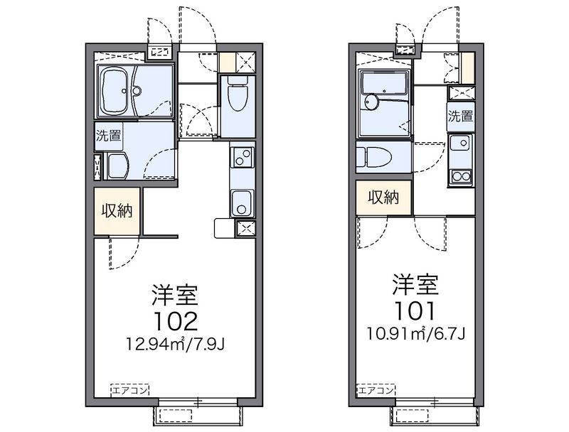 レオパレスサンフラワー 間取図