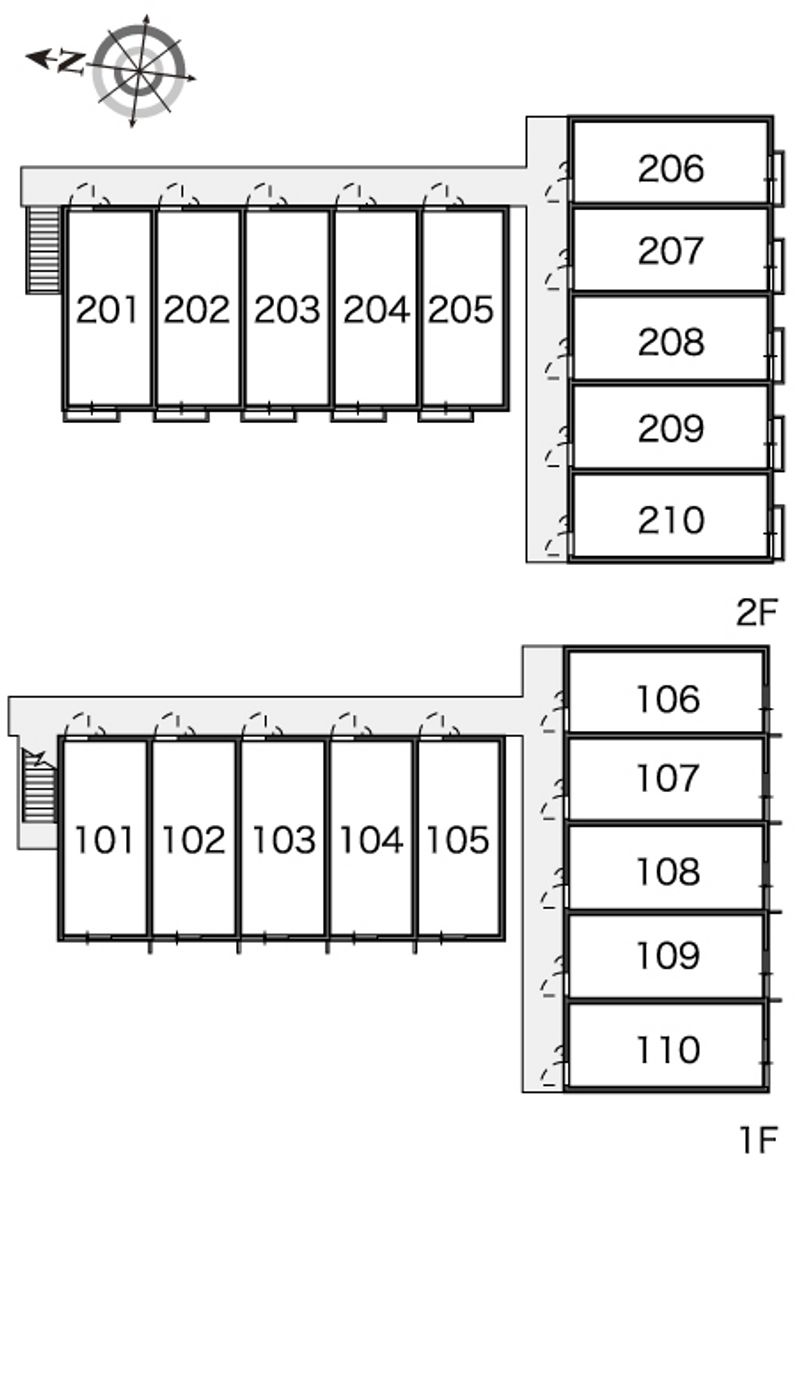 レオパレス安布里 間取り配置図