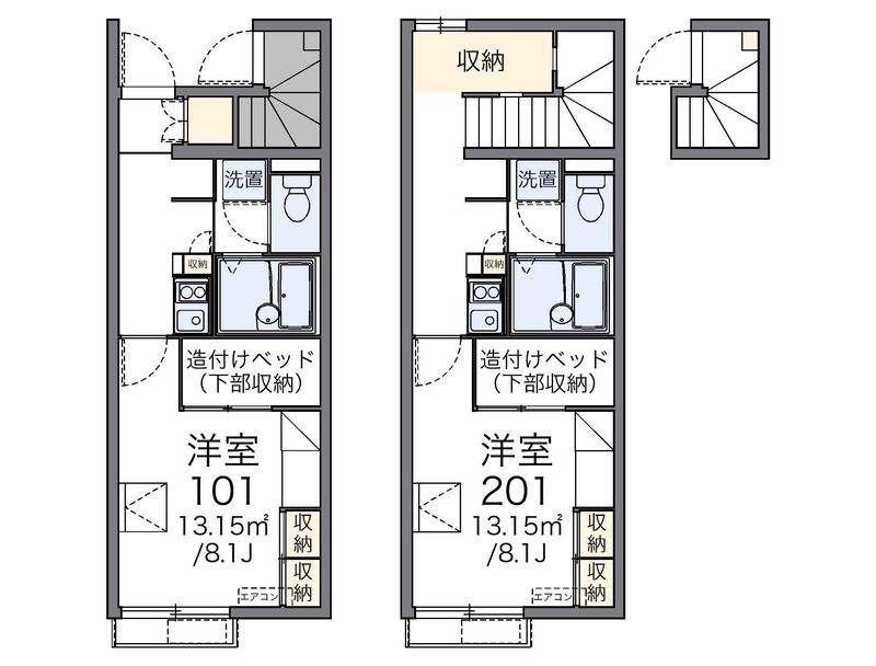 レオパレス豊田樹木 間取図