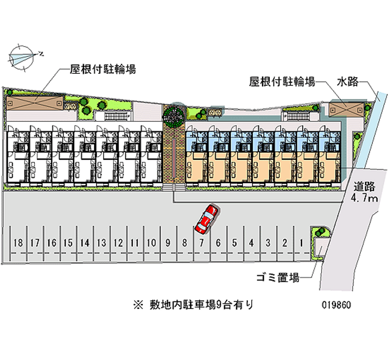 レオパレスパストラルＡ 月極駐車場