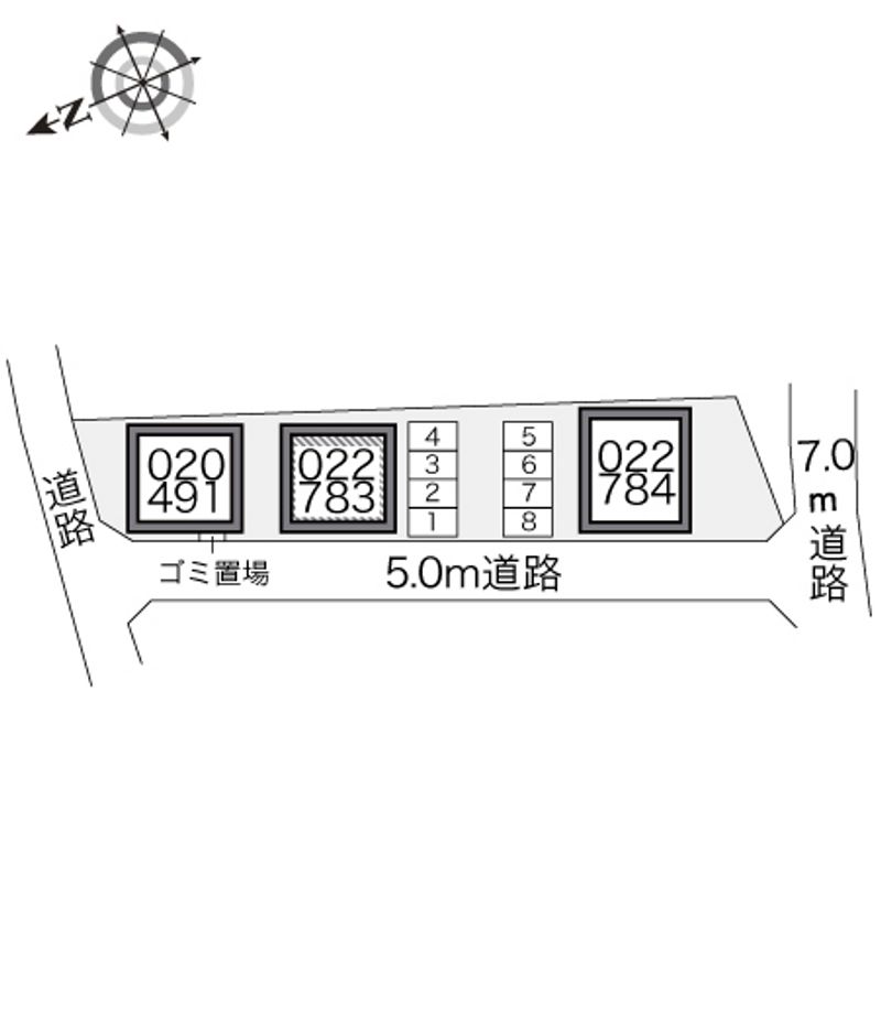 レオパレス峯下Ｂ 配置図