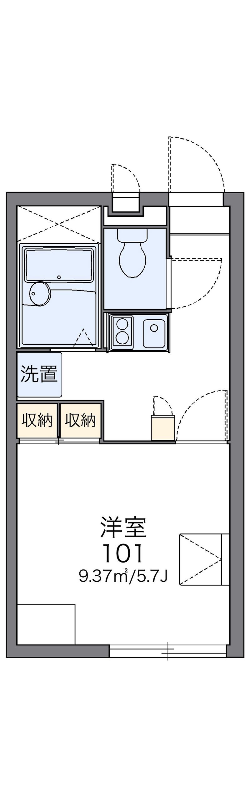 レオパレス陶器 間取図