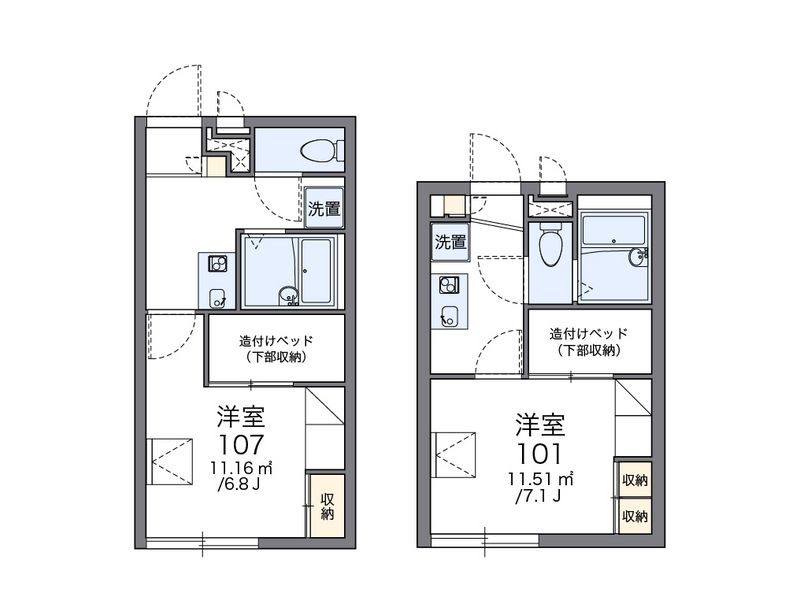 レオパレスフィオローナ 間取図