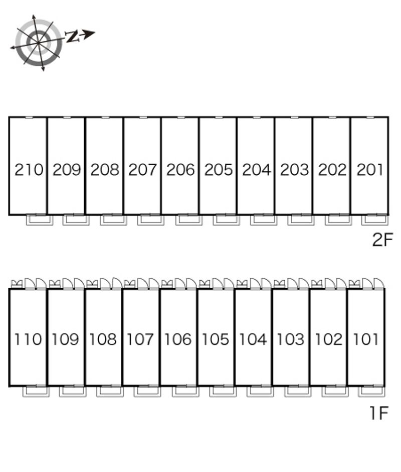 レオパレスルピナス 間取配置図