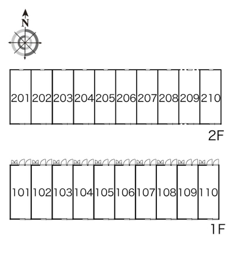 レオパレス喜太郎Ⅱ 間取配置図