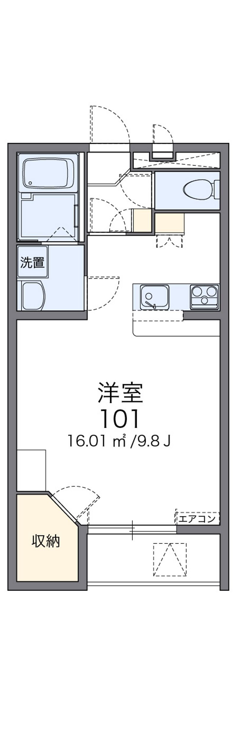 レオパレスボヌールパレ 間取図