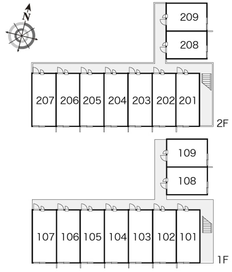 レオパレス花椿 間取配置図