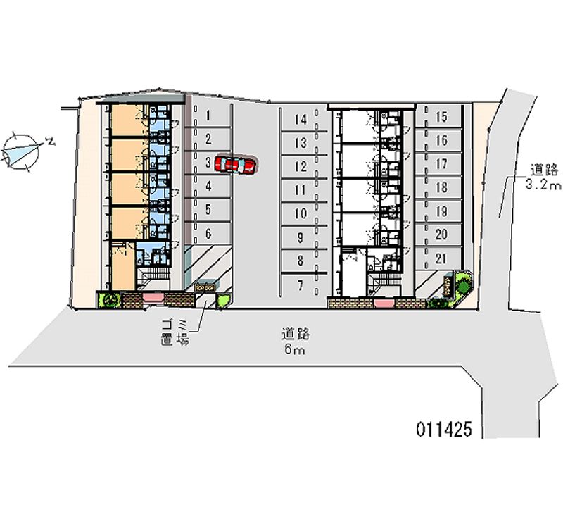 11425 Monthly parking lot