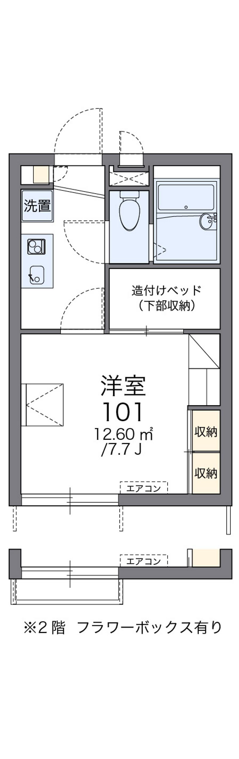 レオパレスシュークル　大和桜井 間取図