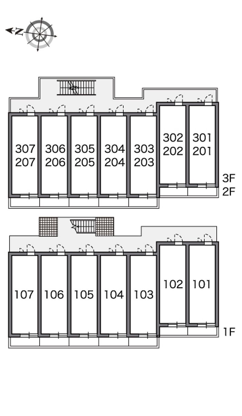レオパレスアドバンス鶴見 間取り配置図