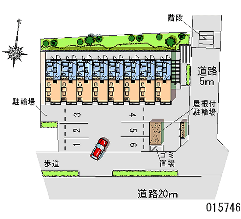 レオパレスシャイニング 月極駐車場