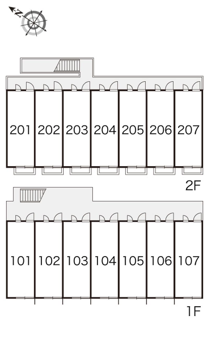 レオパレスバーディⅢ 間取り配置図