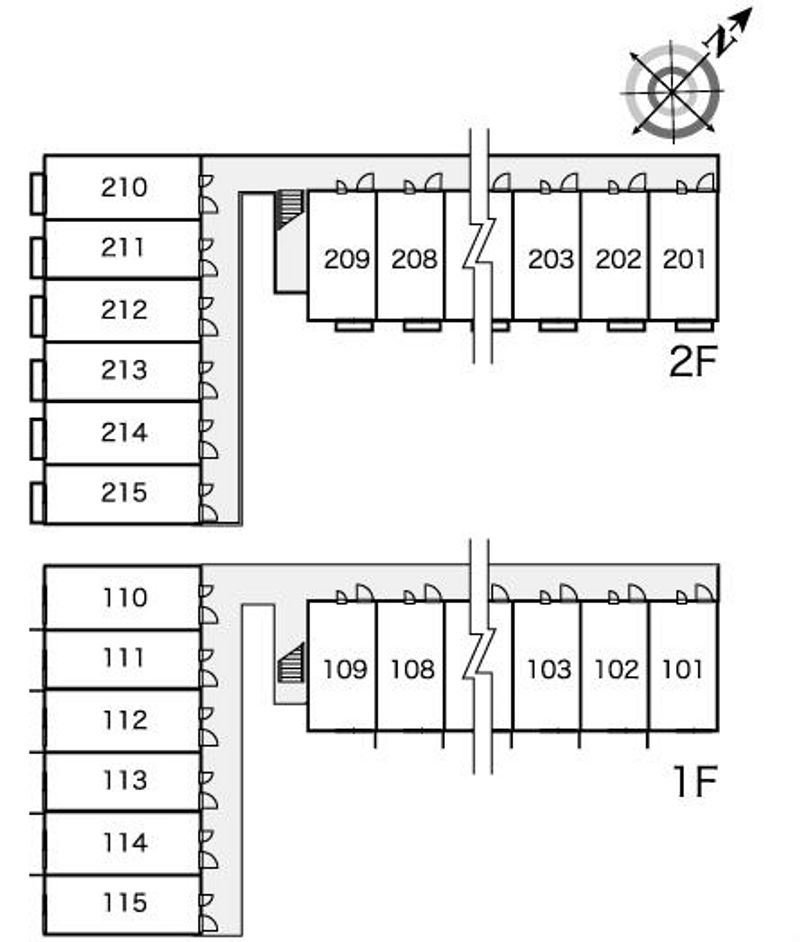 レオパレスガーデンコートＪ 間取配置図