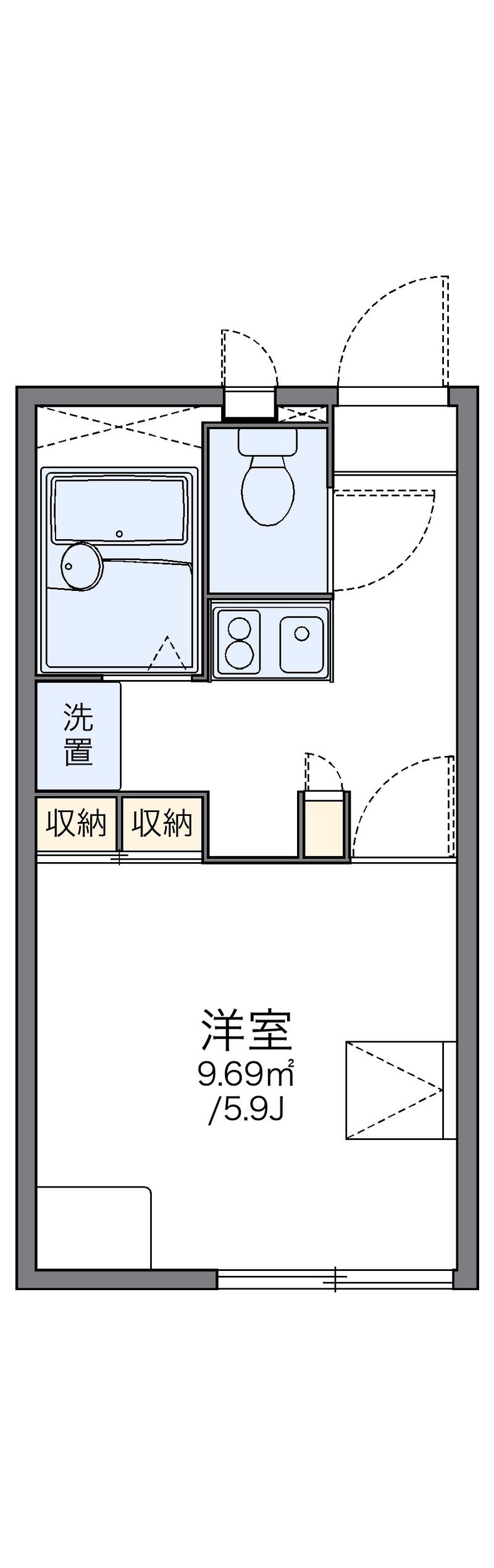 レオパレスアロマ赤坂Ⅰ 間取図
