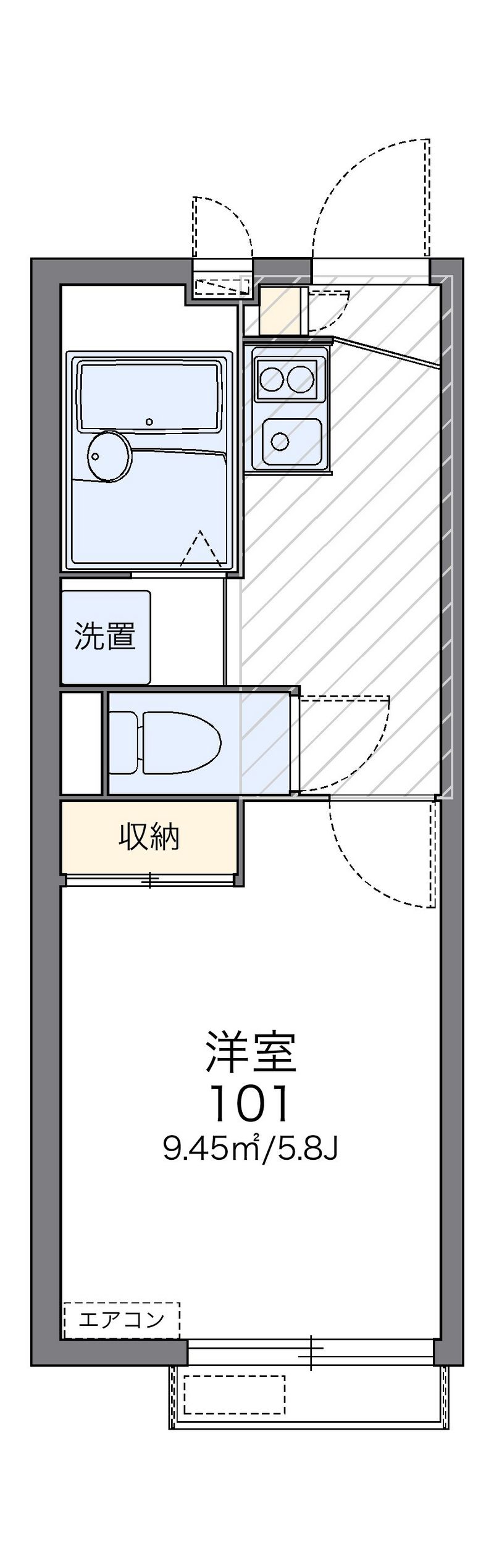 レオパレスウィンリーフ 間取図