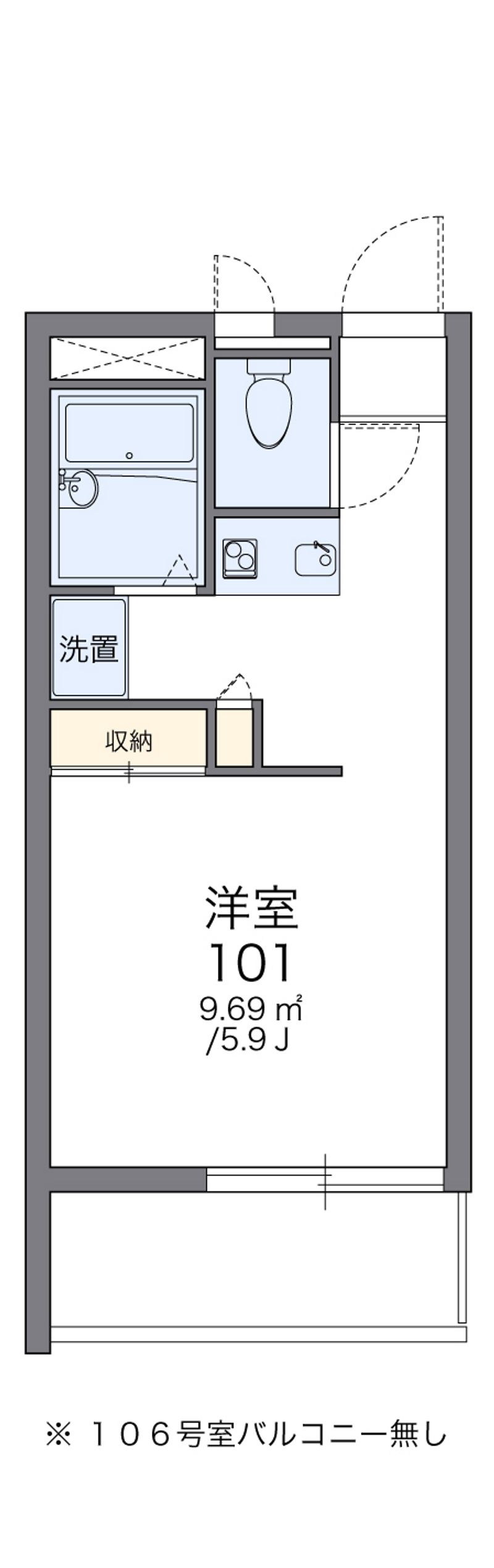 レオパレス二俣川 間取図