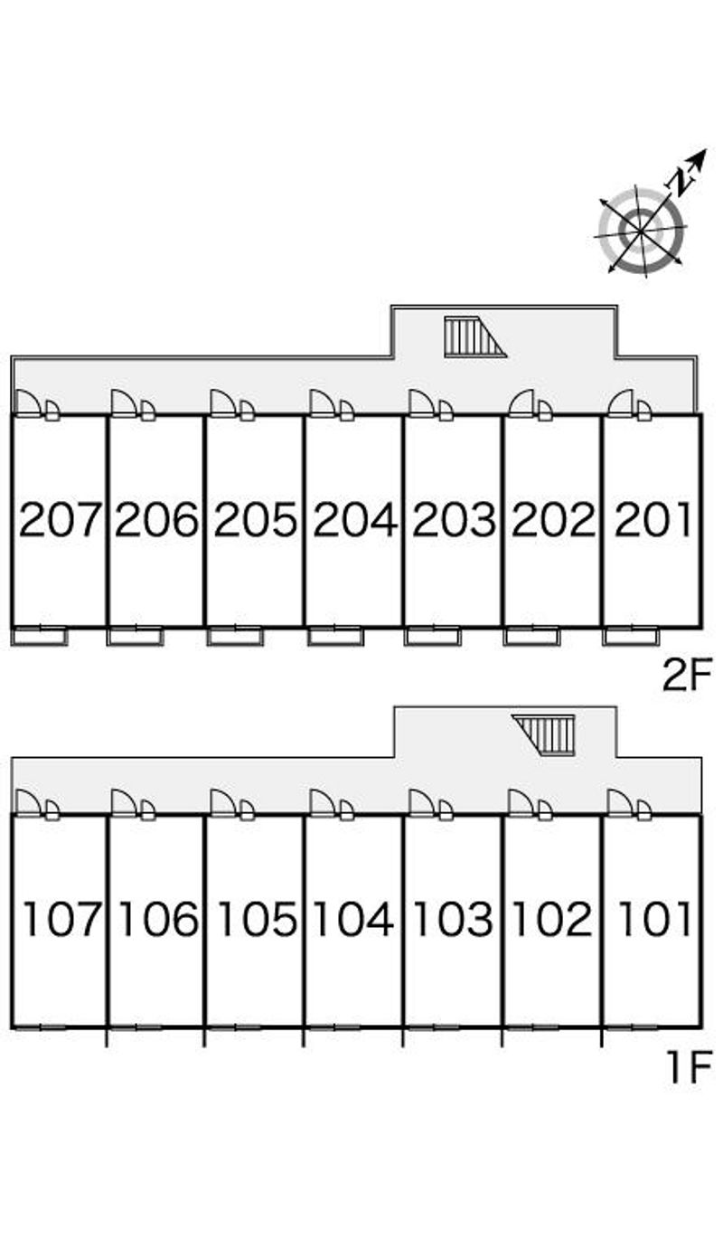 レオパレスメゾンこなん　Ⅱ 間取り配置図