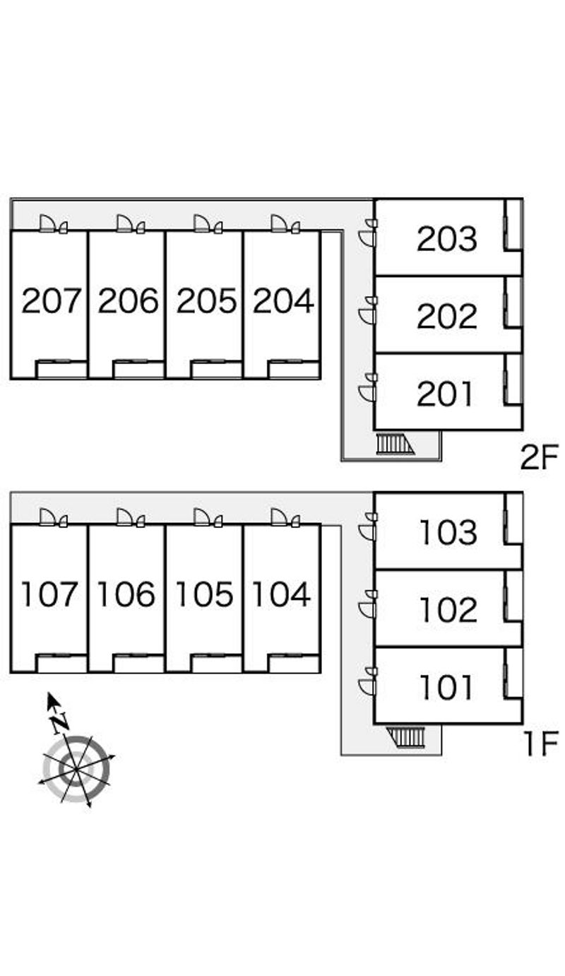 レオパレス雅Ⅱ 間取配置図