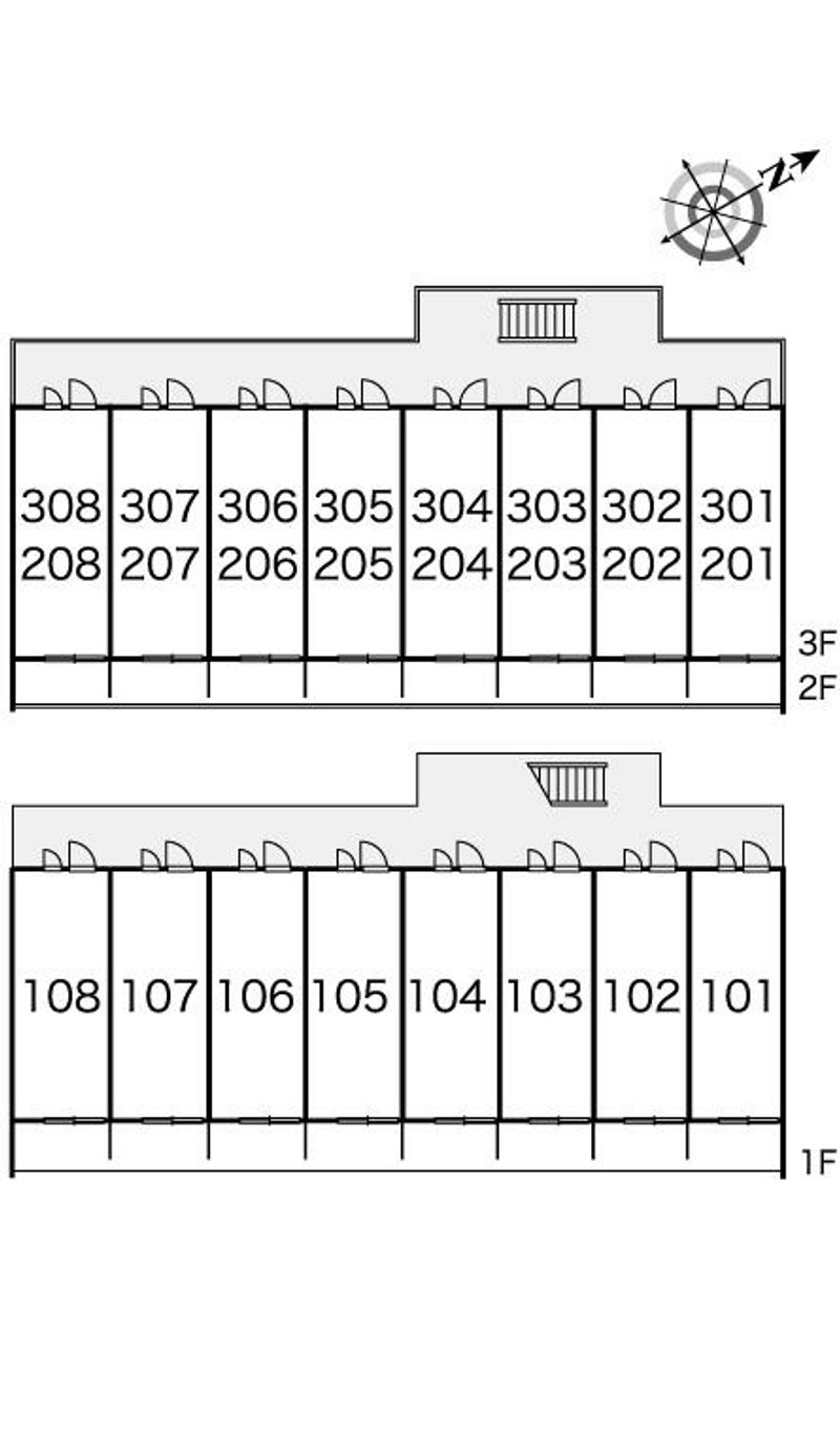 レオパレスグレイス龍禅寺 間取り配置図