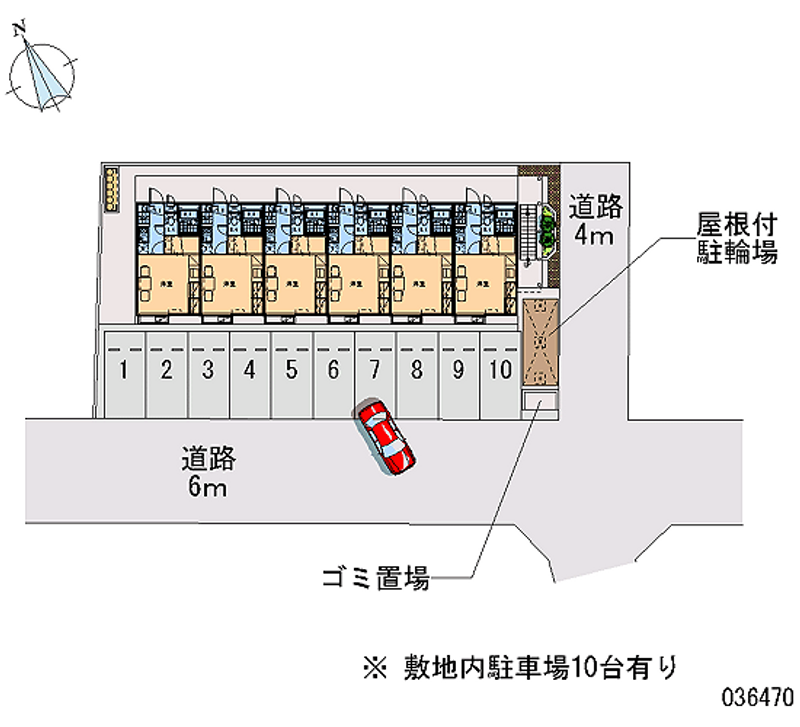 レオパレス関口 月極駐車場