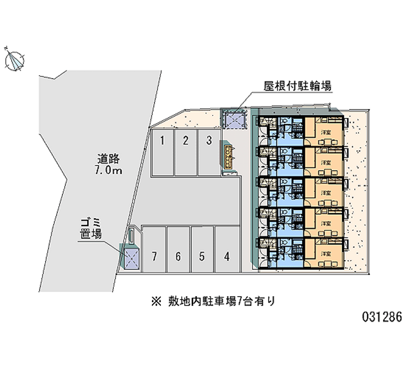 レオパレスグランデ 月極駐車場