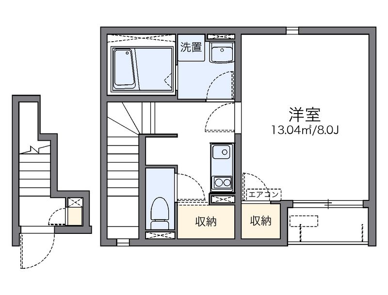 レオネクストＨｏｎｅｙｌａｋｅ 間取図