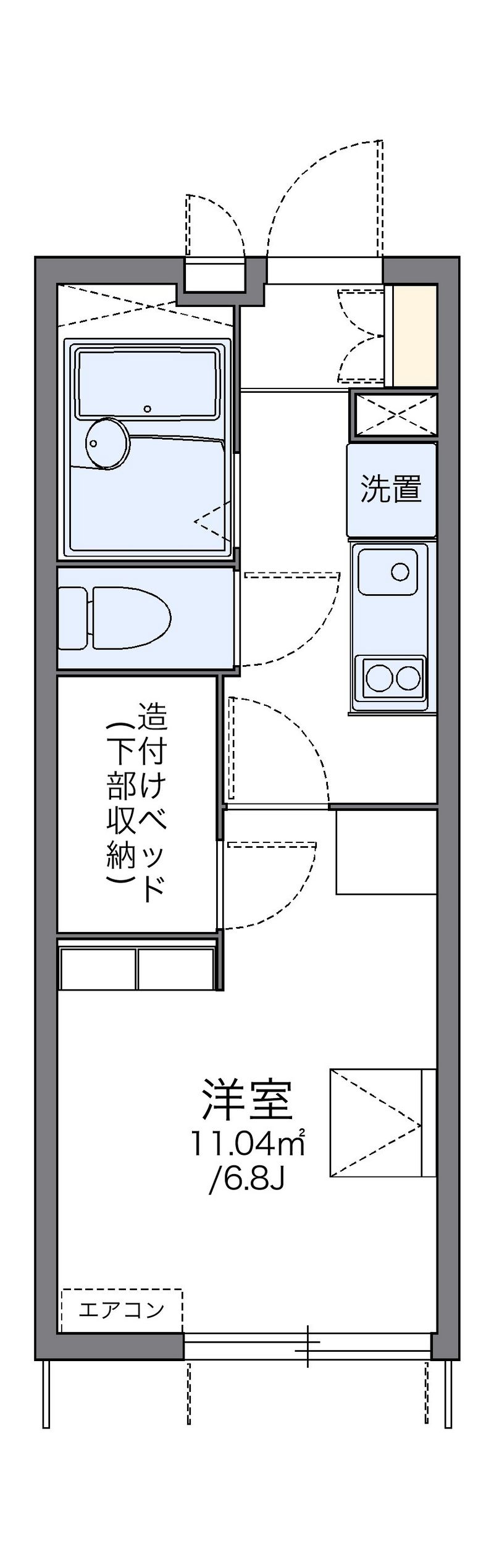 レオパレスサンフラワーＡ 間取図