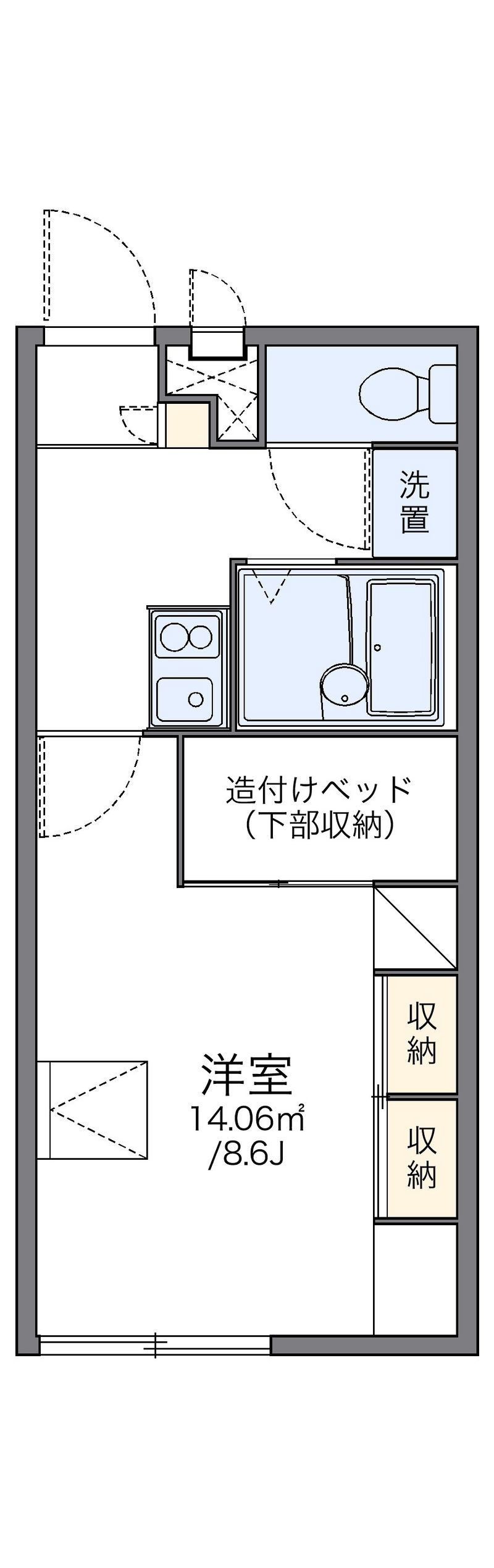 レオパレスヴィラージュ彩 間取図