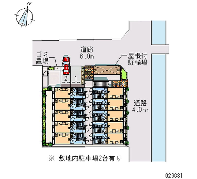 レオパレスさくら 月極駐車場