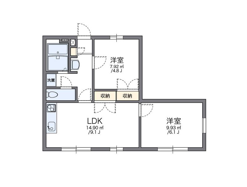 レオパレスＯＺ−２ 間取図
