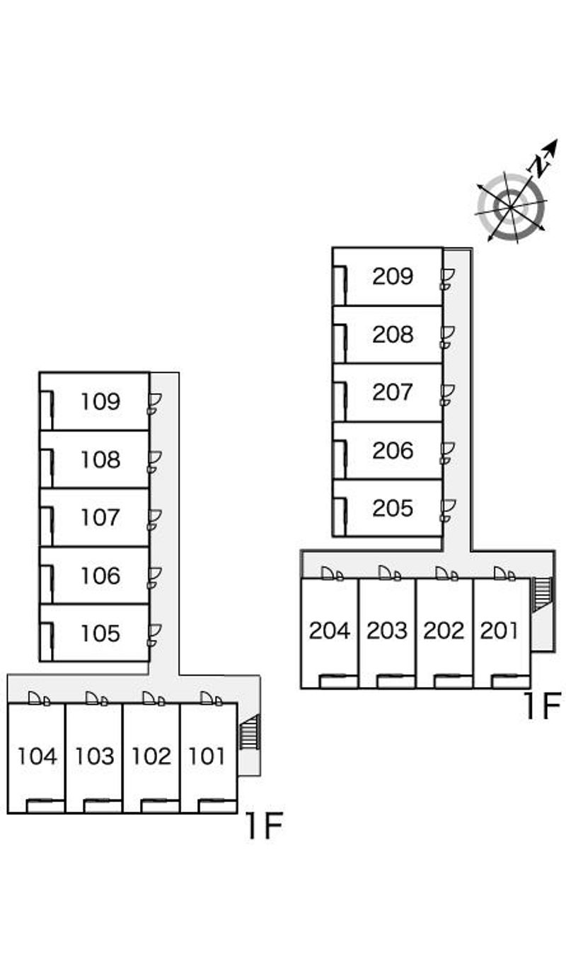 レオパレスサードなわて 間取配置図