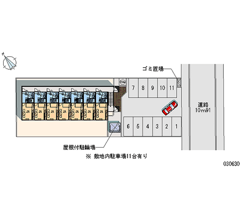 レオパレス北公園　Ⅱ 月極駐車場