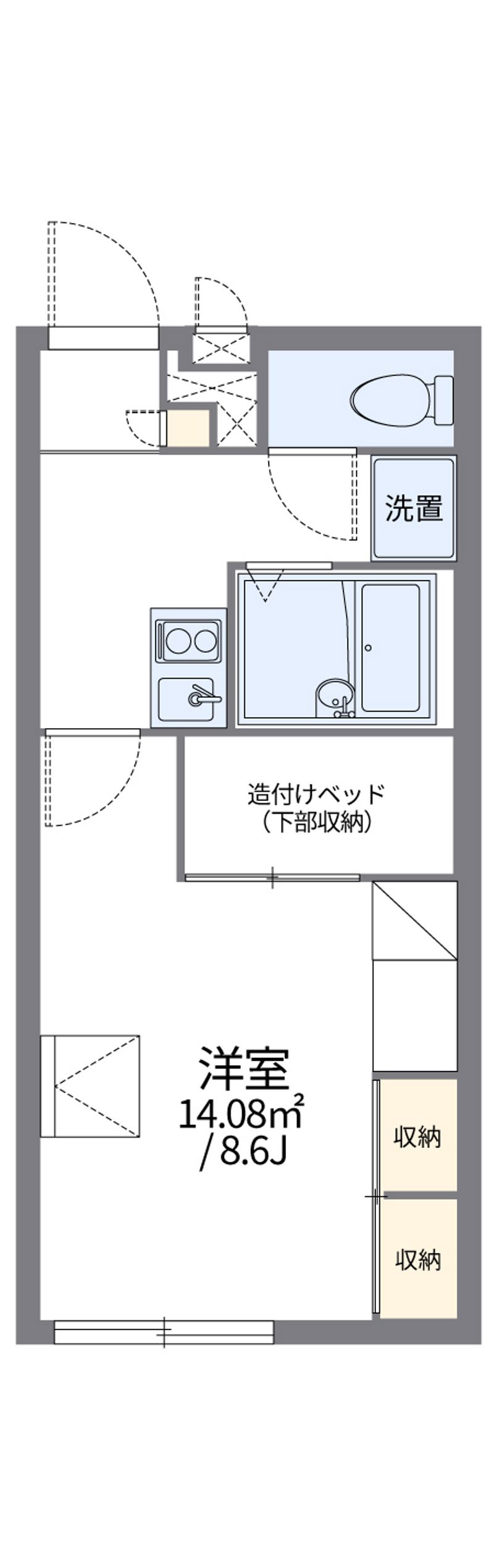レオパレス昴５５５Ａ 間取図