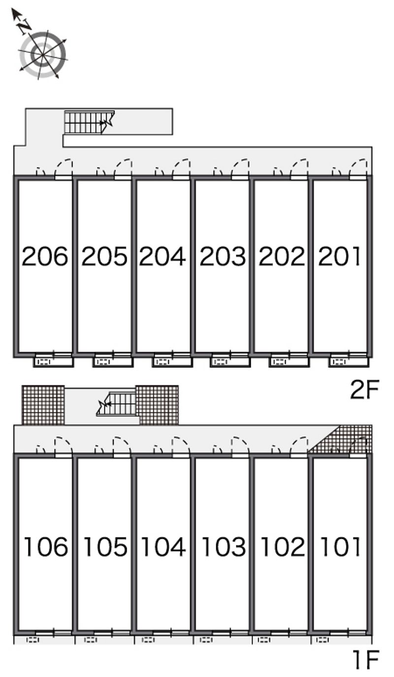 レオパレスサンバードＡ 間取配置図