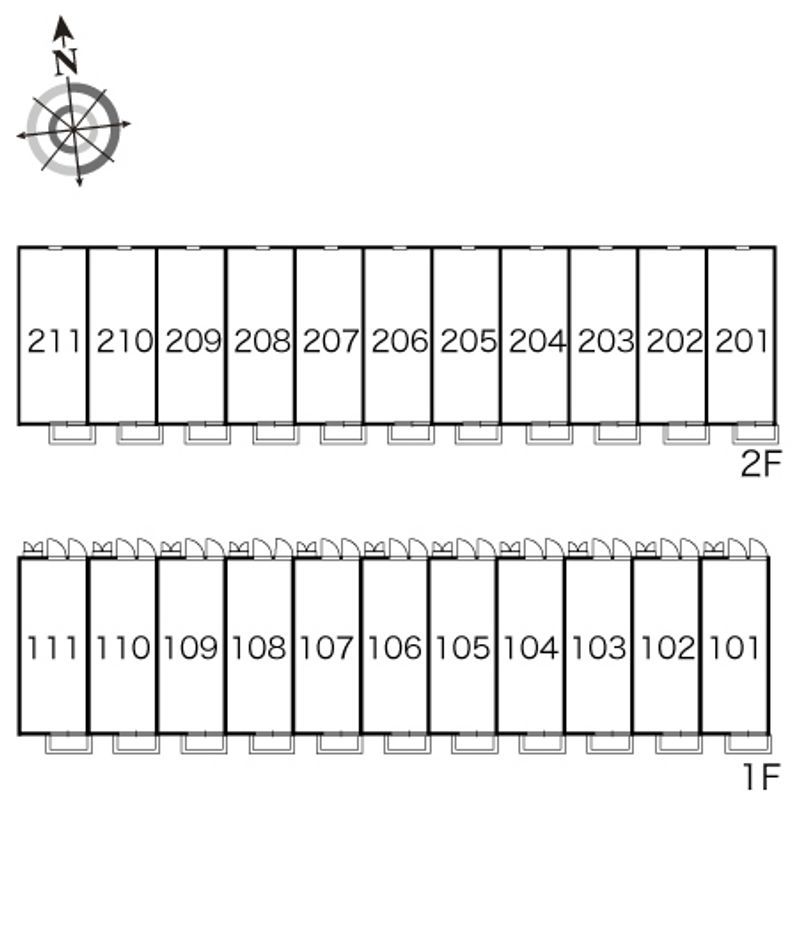 レオパレスひかり 間取配置図